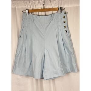 Vintage Jennifer Moore Blue High Waist Pleated Shorts Sz M Cottagecore Academia